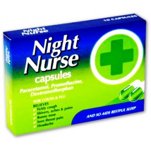 Night Nurse paracetamol cold and flu capsules